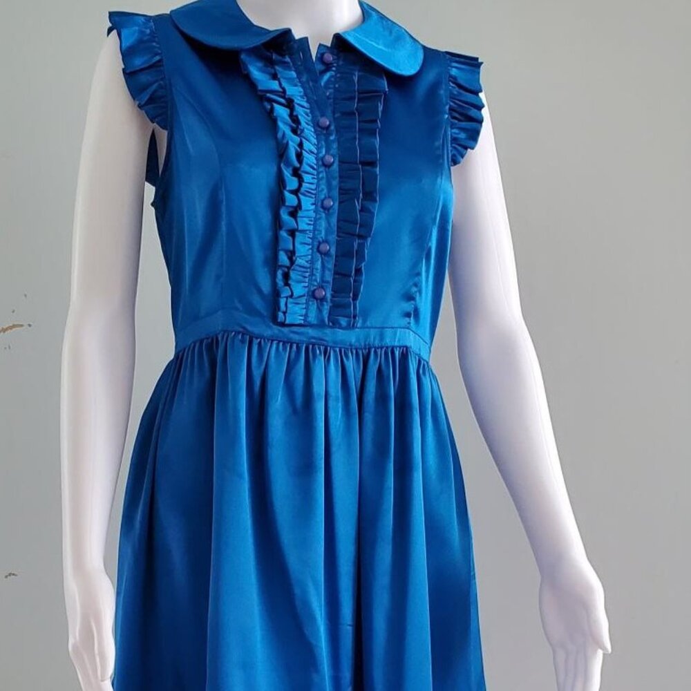 Kensie Pretty Blue ruffled dress Size M